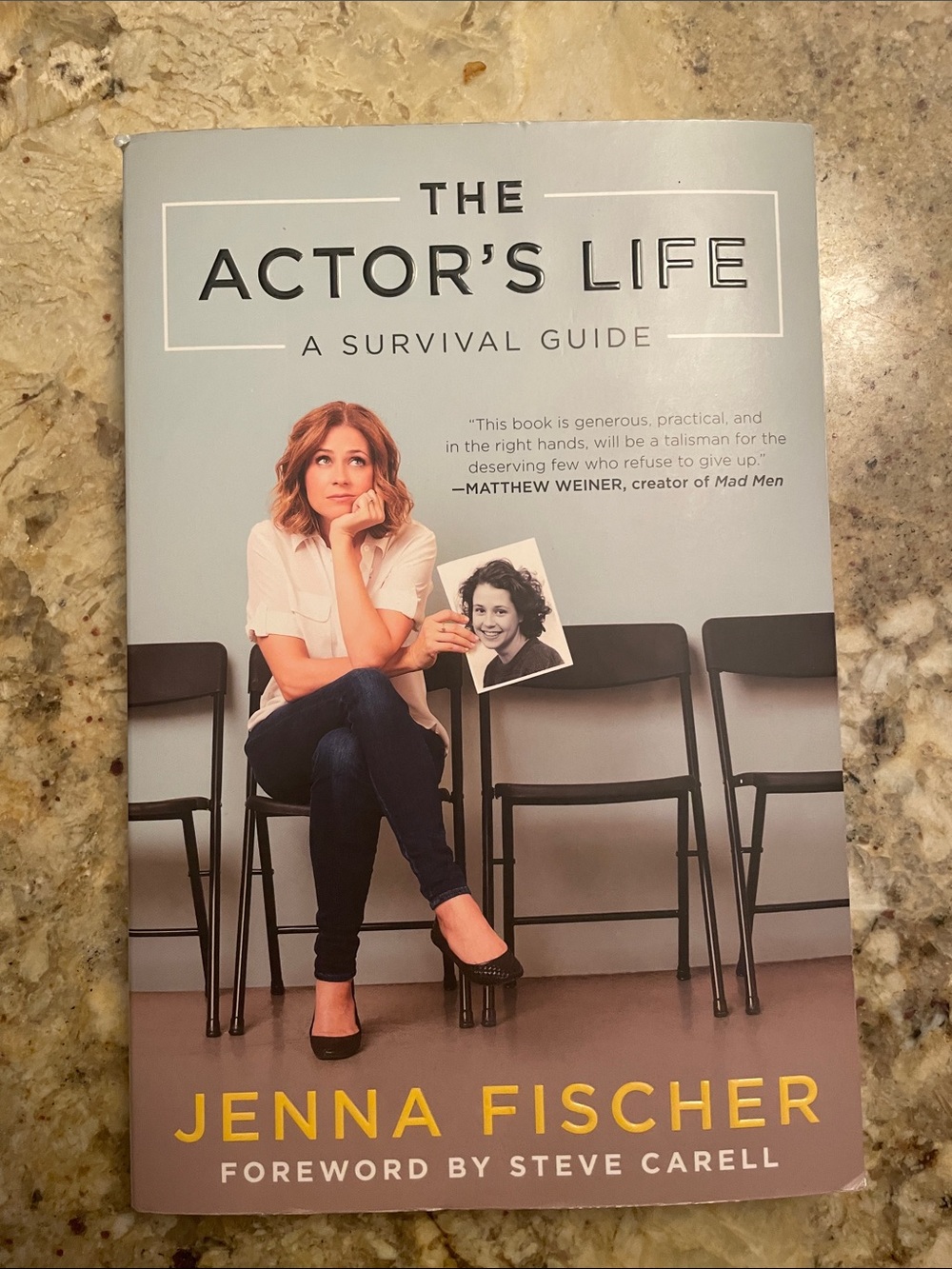 The Actor's Life by Jenna Fischer - Light Blue & Yellow Paperback